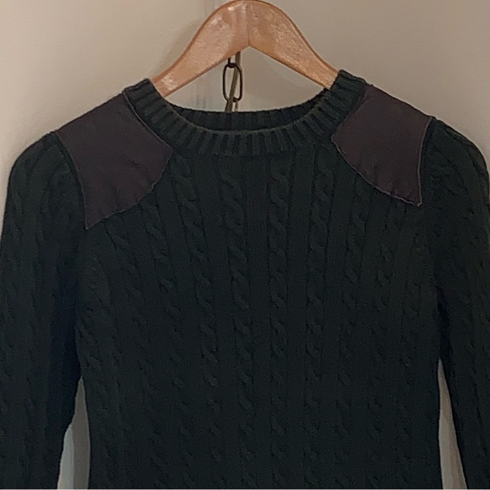 525 America Cable Knit Shoulder Patch Sweater - Picture 5 of 9
